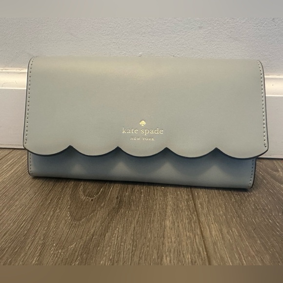 Kate Spade Light Blue Wallet with Silver Chain Strap - Picture 6 of 8